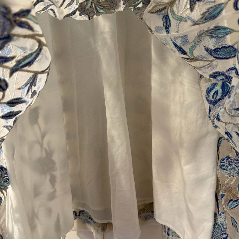 NWT Soft Surroundings Imani Blue Dream Embroidered Embelished maxi Skirt size 1X - Picture 8 of 8